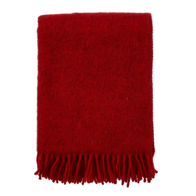 Wool throw Gotland red