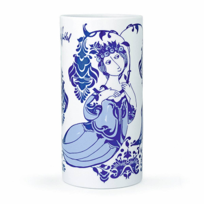 Porcelain vase Lily blue H18