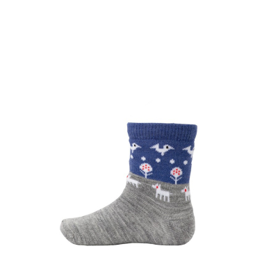 Dětské merino ponožky Nature grey blue