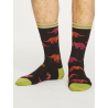 Bambusové ponožky Dino black 40-46