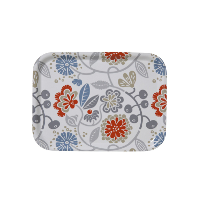 Small square tray Spring carnation 27x20