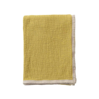 Cotton blanket Decor mustard 125x170