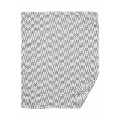 Cotton baby blanket Chevron grey 70x90