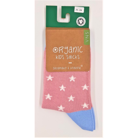 Dětské ponožky VNS Organic kids Star pink
