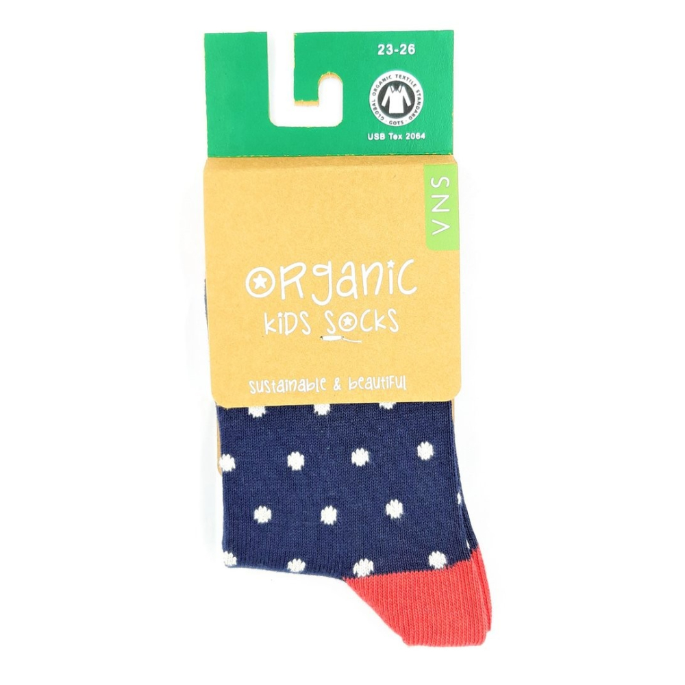 Dětské ponožky VNS Organic kids Dot navy