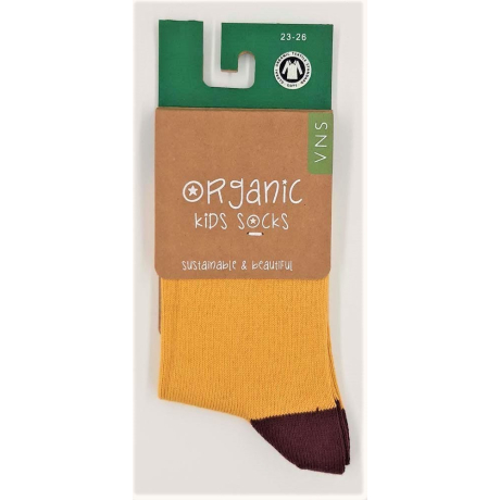 Dětské ponožky VNS Organic kids Plain yellow brown