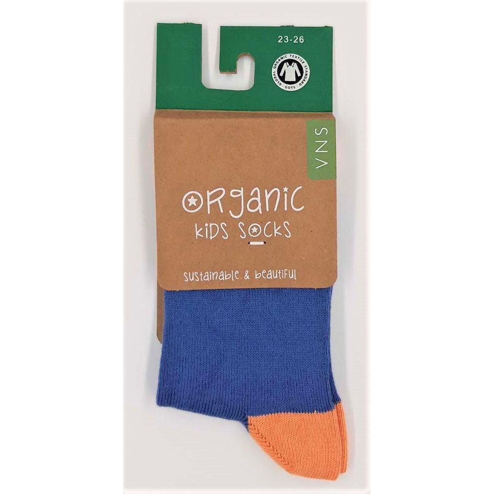 Dětské ponožky VNS Organic kids Plain blue orange