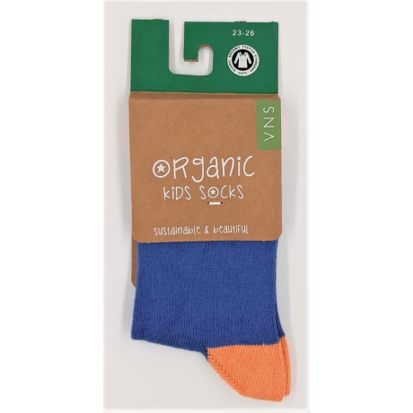 Dětské ponožky VNS Organic kids Plain blue orange