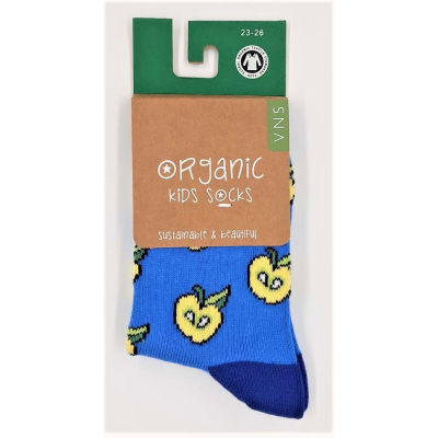 VNS Organic kids socks Apple blue