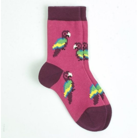 Dětské ponožky VNS Organic kids Purple Parrot