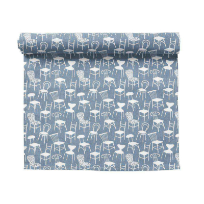 Table runner Chairs blue 45x150