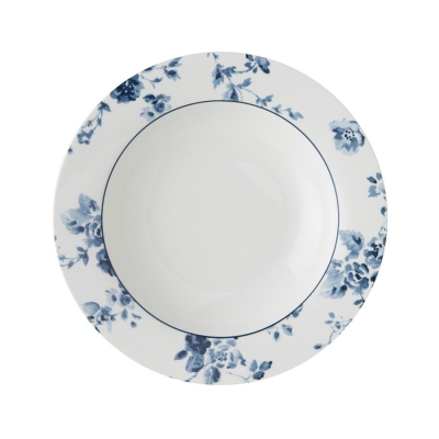 Deep plate China Rose blue 22cm