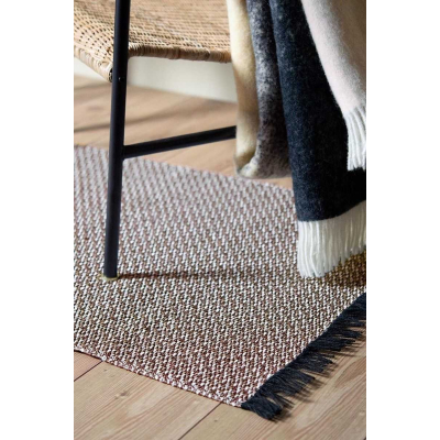 Plastic rug Gritty taupe 70x150