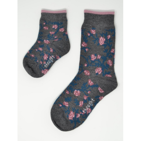Kojenecké bambusové ponožky Rose baby kytky