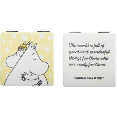 Pocket mirror Moomin Hug yellow 6x6 cm