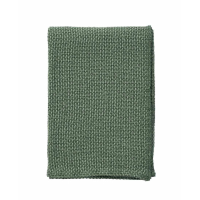 Cotton blanket Basket green 130x180