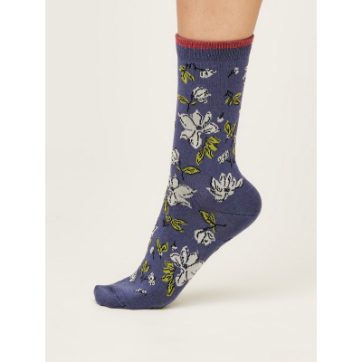 Bambusové ponožky Sketchy Floral blue 37-40