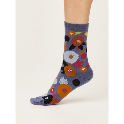 Cotton socks Abstract blue 37-40