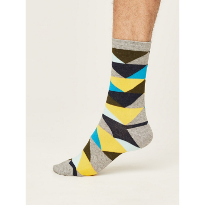 Cotton socks Bold Geo Triangle grey 40-46