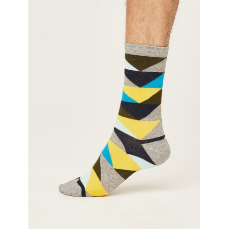 Bavlněné ponožky Bold Geo Triangle grey 40-46