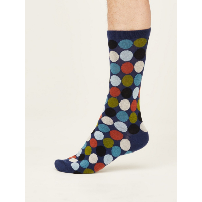 Cotton socks Geometric blue 41-46