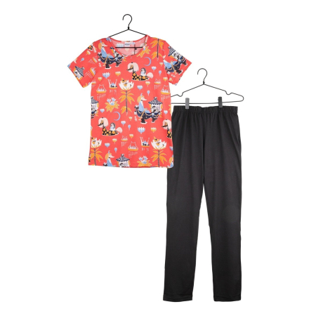 Pyžamo Friendship coral