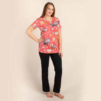 Pyžamo Friendship coral