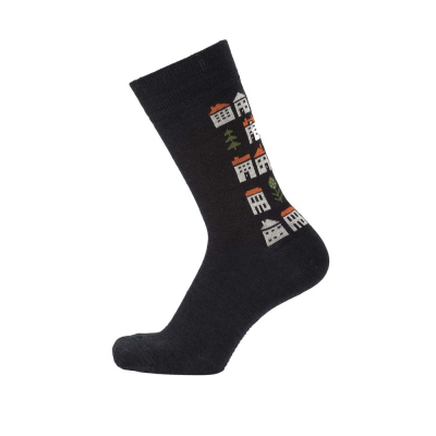 Merino socks House black