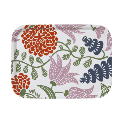 Small square tray Lily pink red 27x20