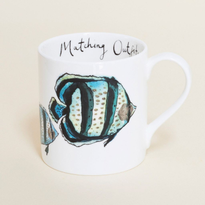 Porcelain mug Matching Outfits Fish 350ml