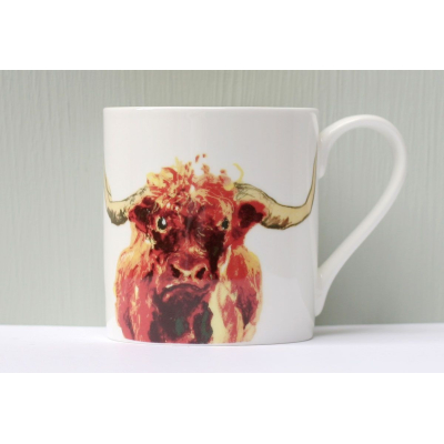 Porcelain mug Moody Mornings Cow 350ml